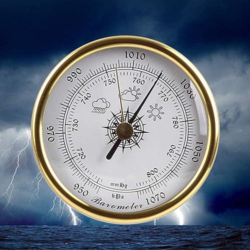 Barometer Analoge Wetterstation Wetterstation Analog 1070-hpa-luftwetterstation, 72-mm-heimluftdruckwerkzeuge, Für Hotels, Lagerhäuser, Labore, Museen, Büros, Fabriken(Color:C) – Bild 4