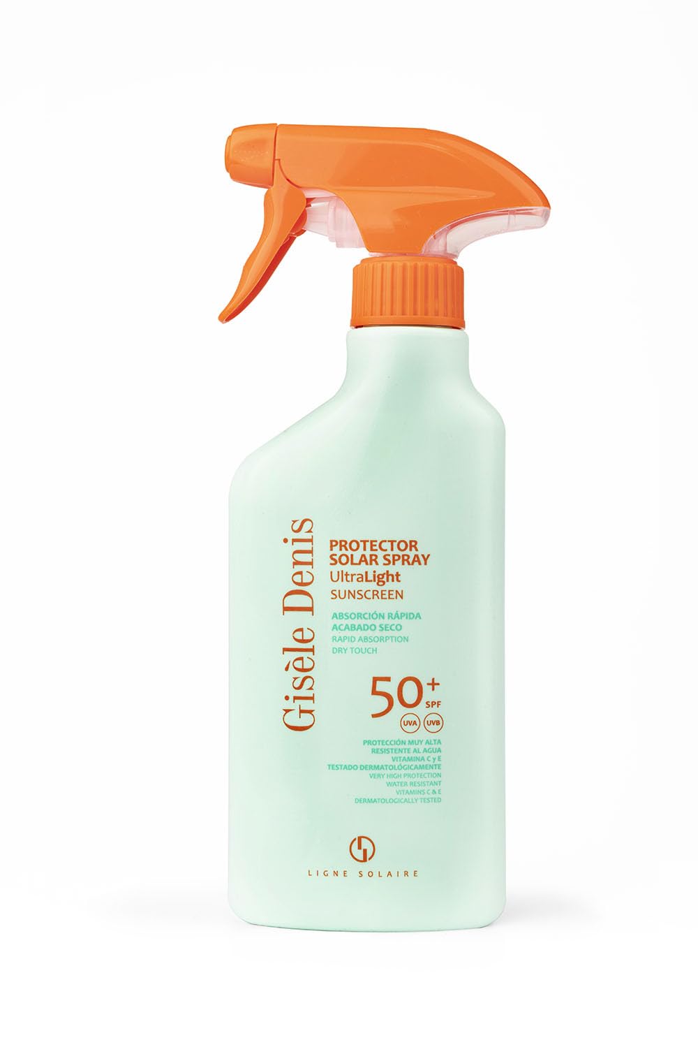 GISÈLE DENIS - Protector Solar en Spray Ultralight, 300 ml, Protección FPS50+, Crema Solar, Cuidado de Piel, Absorción Inmediata y Acabado Seco, Hidrata la Piel, Resistente al Agua, para Uso Diario