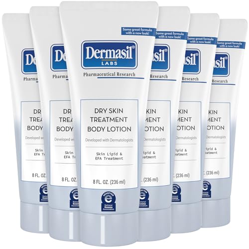 Dermasil Body Lotion, Dry Skin Treatment, 6-Pack – Non-Greasy, Fast-Absorbing, Fragrance-Free Lotion, Cruelty-Free, 8 Oz Ea