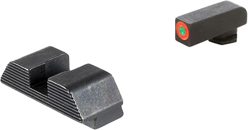 Miniatura 3 de AMERIGLO Juego de mira nocturna con contorno cuadrado frontal, no tritio, trasero - Compatible con Glock Gen 1-4 0.354 in.40.380, Gen 5 0.394 in.45