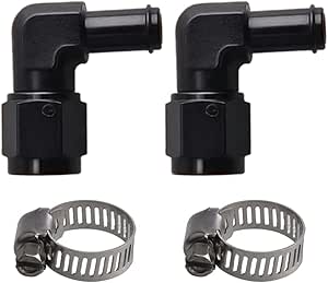 RaceFlux 90-Degree 3/8" Hose Barb To O-Ring Adapter Fitting, 3/8" Hose Barb To -6AN O-Ring - Foto 10