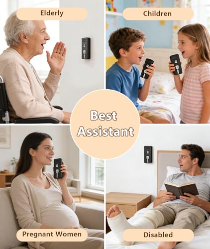 Intercoms Wireless for Home, 2 Way Audio Hands-Free Wireless Intercom System, 1600ft Long Range, 3 Ringtones 5 Volume Levels (Black) - Thumbnail 6