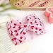 YanJie Valentines Baby Headband Bow Large Hair Bows Red Headband Wide Newborn Bows Pink Heart Handmade Hairbands Hair Accessories Gift Girls Outfit