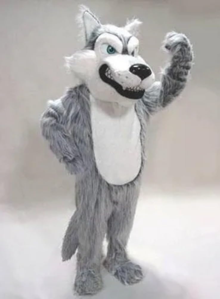 Fursuit Wolf Mascot Costume Plush Gray Husky Animal Cosplay Party