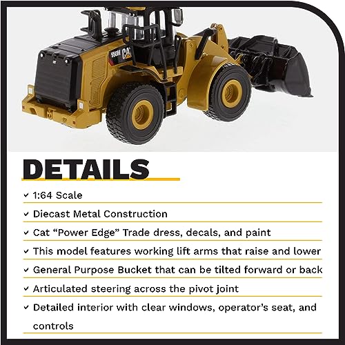 1:64 Caterpillar 950M Cargadora de Ruedas Diecast Masters miniatura 4