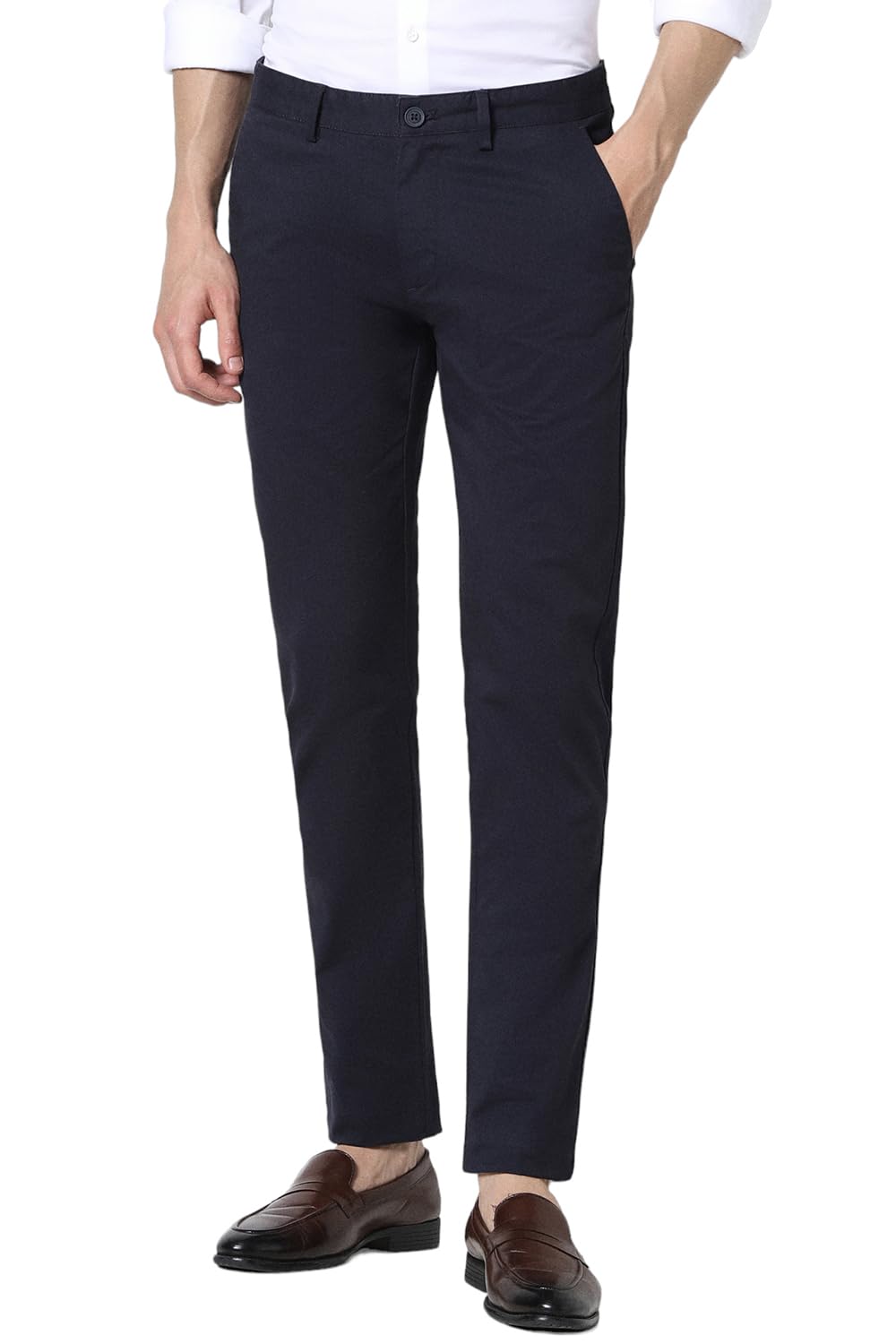 Peter EnglandMen's Regular Fit Mid Rise Pants