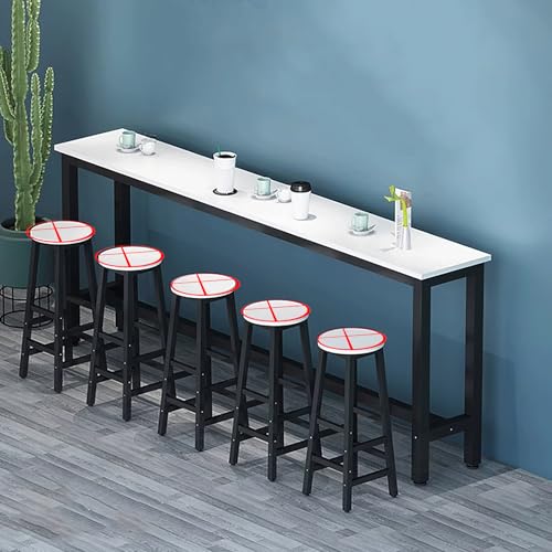 Moderna mesa de bar alta para el hogar, restaurante y bar, mesa de desayuno al aire libre, ideal para cocina y comedor, mesa de bar con radiador, con diseño elegante (las sillas se venden por