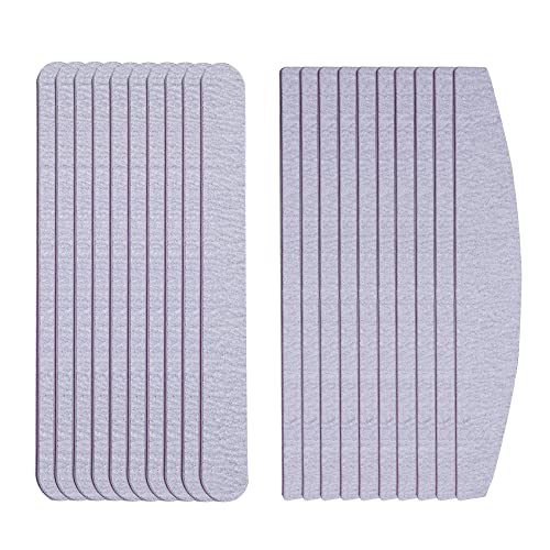 Lowats Nagelfeile 20 Stück Nagelfeile Set Nagel Buffer Nagelfeilen Feilen Nägel Doppelseitige Feilen Gelnägel Feilen 2 Formen Nagelfeilen Set Doppelseitige 100/180 Maniküre Werkzeuge Cover