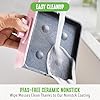 GreenLife 3-in-1 Breakfast Maker Station, Healthy Ceramic Nonstick Dual Griddles for Eggs Meat Sausage Bacon Pancakes and Breakfast Sandwiches, 2 Slice Toast Drawer, Easy-to-use Timer, Pink #4