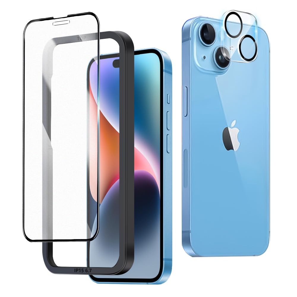 Amazon | 旭硝子 非光沢 さらさらフィルム ガイド枠付き iPhone 15 