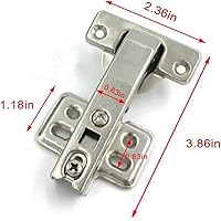 Vista 2 de 10 piezas de bisagras de ángulo grande para puertas de gabinete de 180 grados, adecuadas para armarios y cajas