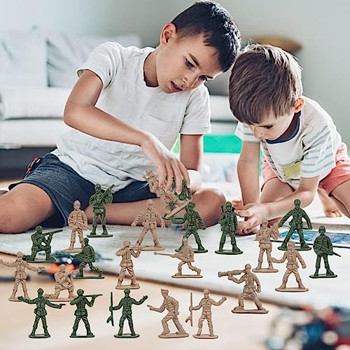 Image of Plastic Soldier Army Toys for Kids 65PCs Warrior Fighter Army Figure Set for Children Militery Army Base Camp Toy for Boys & Girls Battlefield Playset Decor & Education Toys for 3+ Year Old