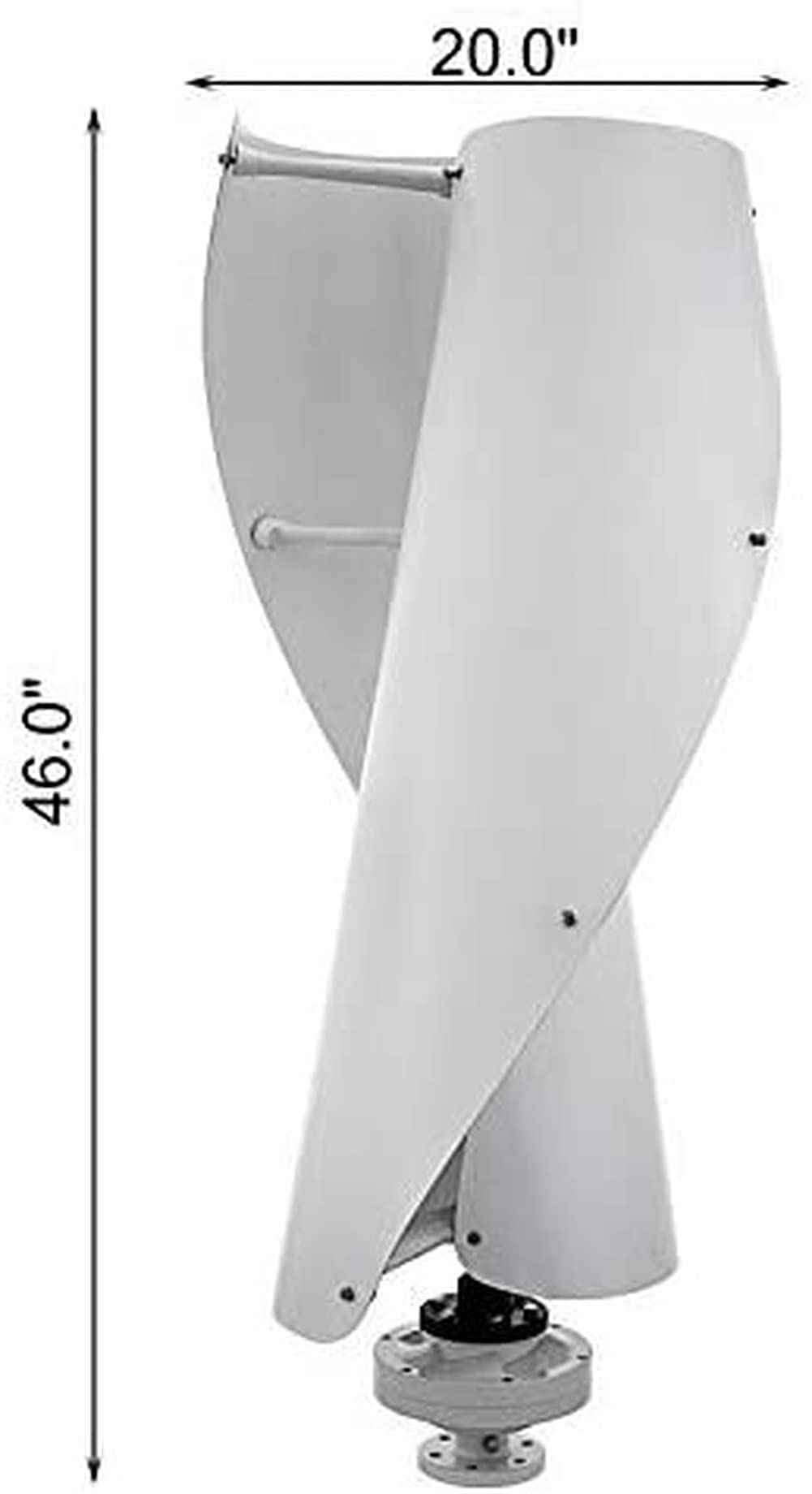 Generatore di turbina eolica a spirale, turbina eolica 8000W 12V / 24V / 48V Generatore di turbina eolica ad albero verticale a spirale per la casa Ibridi per barche da giardino all'aperto Lampione