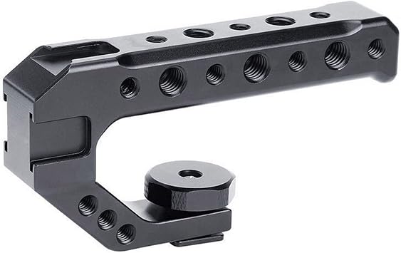 Camera Top Handle Grip DSLR Cage Handle with Cold Shoe Mount for Camera Rig,LED Light,Microphone,Monitor for Sony Canon Nikon Olympus Pentax DSLR Cameras