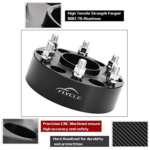 Flycle 6X5.5 Hubcentric Wheel Spacers For Chevy Silverado Gmc Sierra 1500, 2 Inch 6X139.7Mm Wheel Spacer For Tahoe Suburban Avalanche Yukon Escalade With 14X1.5 Studs & 78.1Mm Hub Bore #TOP3