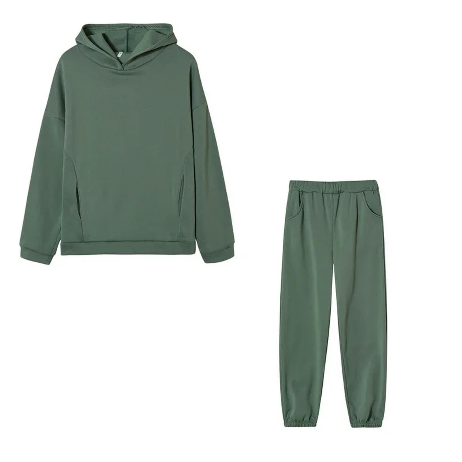 Ensemble à capuche hiver vert XL vêtement de nuit et détente chaud