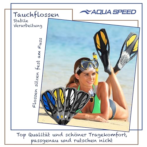 Foto von Aqua Speed INOX Unisex Flossen für bequemes Schnorcheln Tauchen Schwimmen | Taucherflossen | Schwimmflossen | Schnorchelflossen, grau/schwarz, 42/43