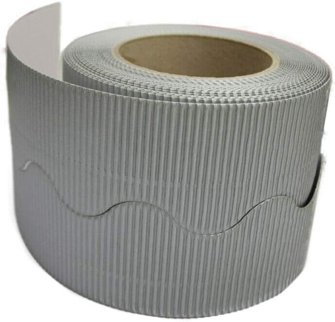 Border Rolls - Scalloped Corrugated Card - Silver