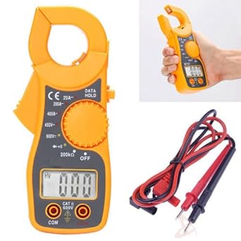 Generic Portable LCD Digital Clamp Ampere AC DC Voltage Multi Meter Current OHM Tester (NL-VAC3-57YS), Corded Electric