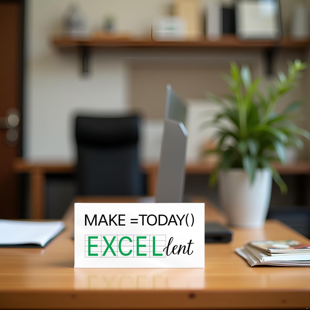 Acrylic 3x6 Funny Excel Cheat Sheet Desk Pad Sign, Funny Cubicle Accessories, Accounting Office Decor, Spreadsheets Gifts, Excel Spreadsheets Gift, Quirky Office Supplies, Made in USA image 3