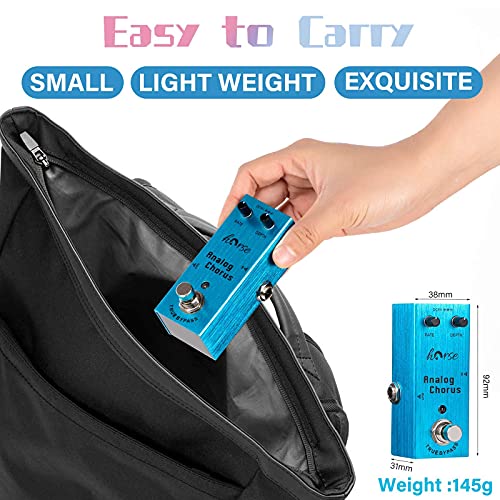 Analog Chorus Guitar Pedal, Horse Electric Effects Pedals Mini Single Type Dc 9V True Bypass #TOP6