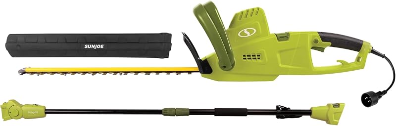 Corded Convertible Pole Hedge Trimmer with Dual Blade, SJH904E | 19 Inch, 4.5-Amp Motor - Lightweight & Portable Trimming Machine for Lawn and Garden Care