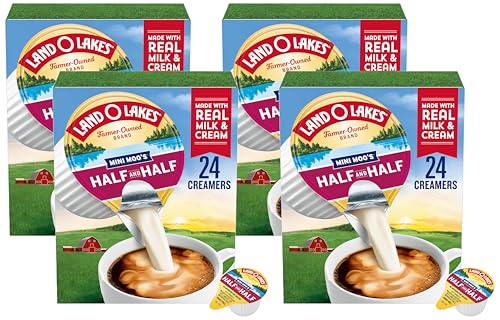Land O Lakes Half and Half UHT-Processed Creamer, 24 Count (Pack of 4)
