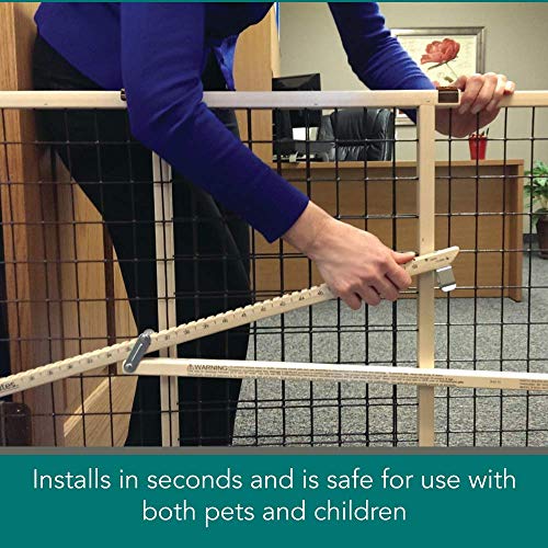 MYPET North States Wire Mesh Dog Gates: 29.5-50\" Wide, 31-37\" Tall, Pressure Mount, No Tools. Made in USA