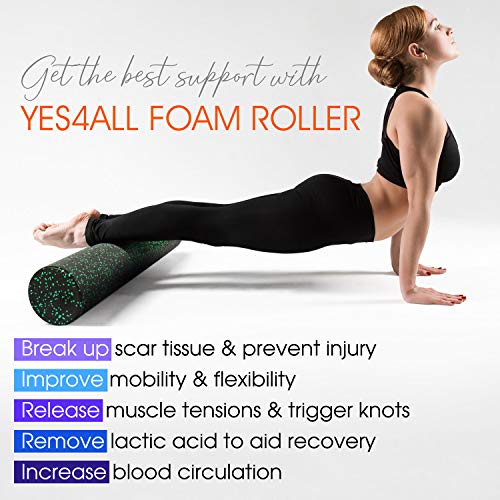 image for Yes4All 36 Inch Foam Roller/Back Roller – High Density Foam Rollers,