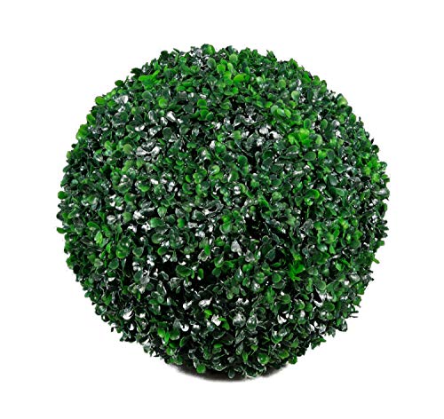 Seidenblumen Roß Buchsbaumkugel künstlich Ø 36cm ZJ (ganze Kugel - Keine...
