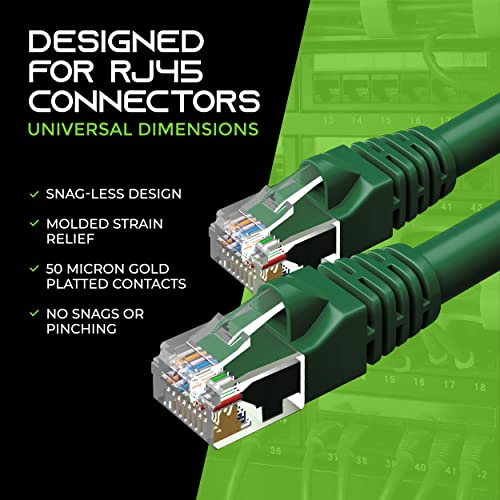 Gearit Cat 6 Ethernet Cable 7 Ft (10-Pack) - Cat6 Patch Cable, Cat 6 Patch Cable, Cat6 Cable, Cat 6 Cable, Cat6 Ethernet Cable, Network Cable, Internet Cable - Green 7 Feet #TOP6