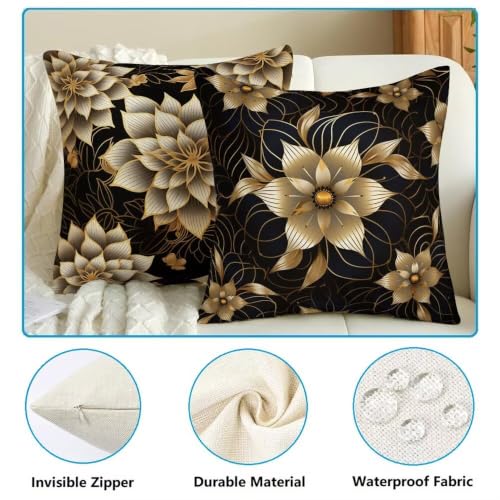 Housse de coussin 40 x 40 or protégeant de la pluie jardin - 7