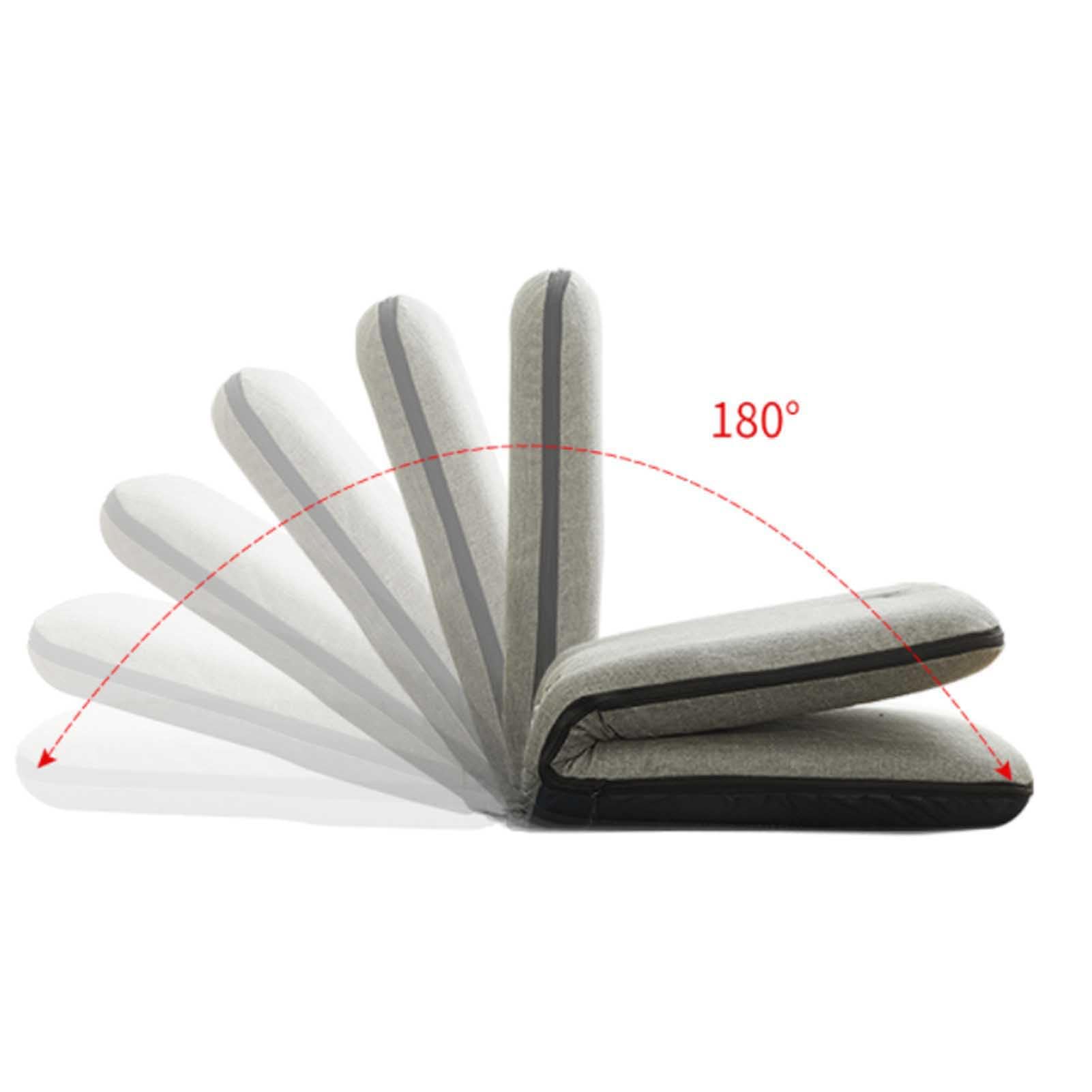 Silla tapizada ajustable con respaldo, cojín de meditación plegable portátil para mayor comodidad y apoyo en sala de estar, oficina o espacio de yoga