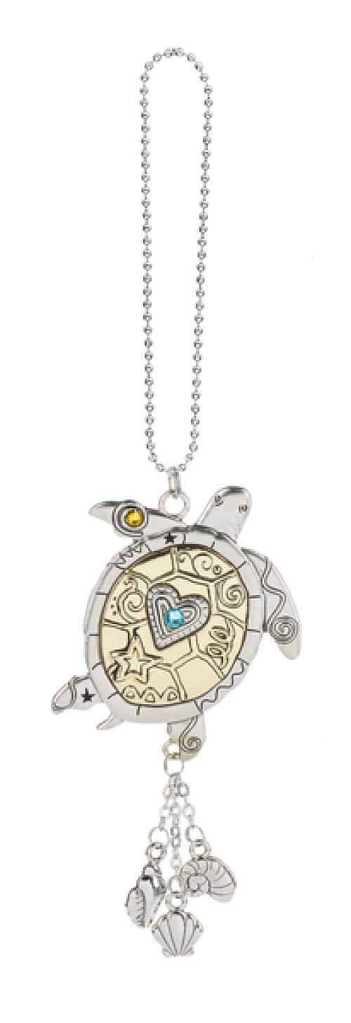 Breloque tortue de mer en métal bicolore finitions premium