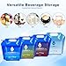SOCATER Water Container Bags, 4 Packs BPA Free No-Leak Foldable Plastic 1.3 Gallon Water Container Bag for Camping Hiking Backpack Emergency Storage Jug