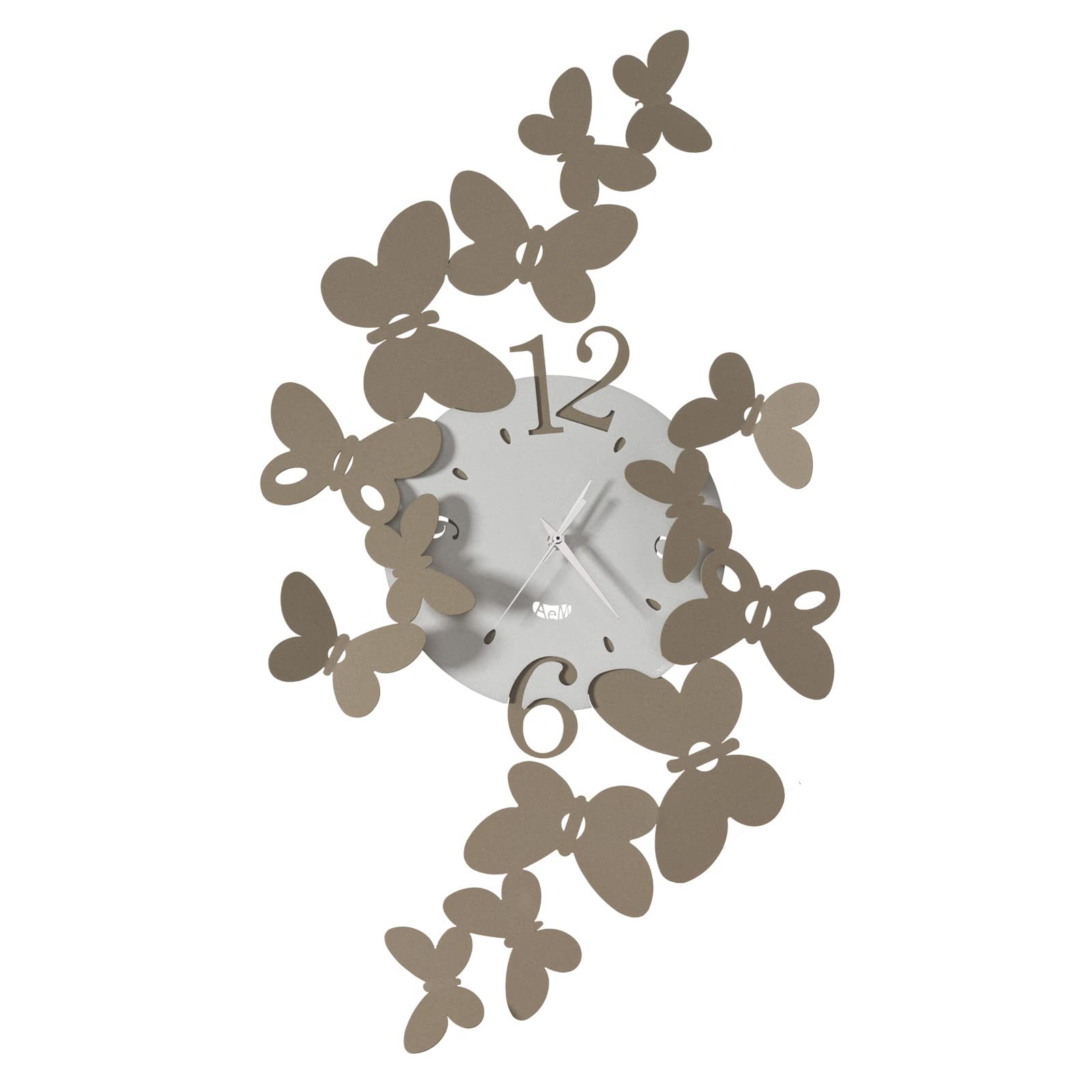 Horloge murale papillon pour habiller un mur vide avec élégance beige blanc marbre