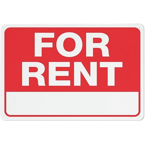 Btbaspa For Rent Sign 12x16 inch Rust-Free Aluminum - UV Ink Printed Durable Weatherproof Outdoor Sign, Suitable for Home Business Properties, Rental Notification for Landlords & Tenants