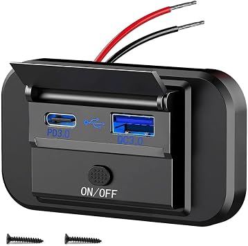 Dual Quick Charge Spare Parts USB QC3.0 and PD3.0 RV USB Outlet 12V USB Charger Car USB Port 12 Volt USB Outlet Socket Accessories