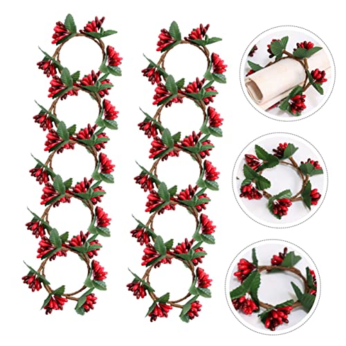 Couronnes de Noël de table petites décorations pour bougies et murs - 8