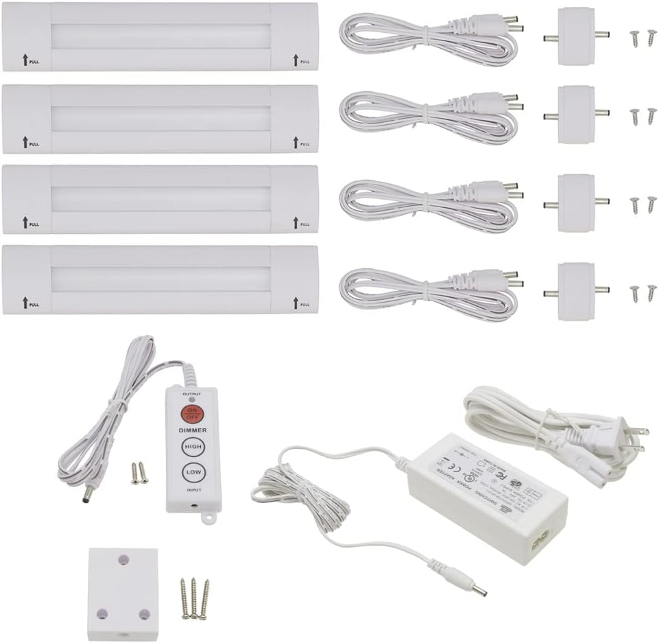 Lightkiwi R2677 Lilium 6 Inch Cool White Modular LED Under Cabinet Lighting - Standard Kit (4 Panel)