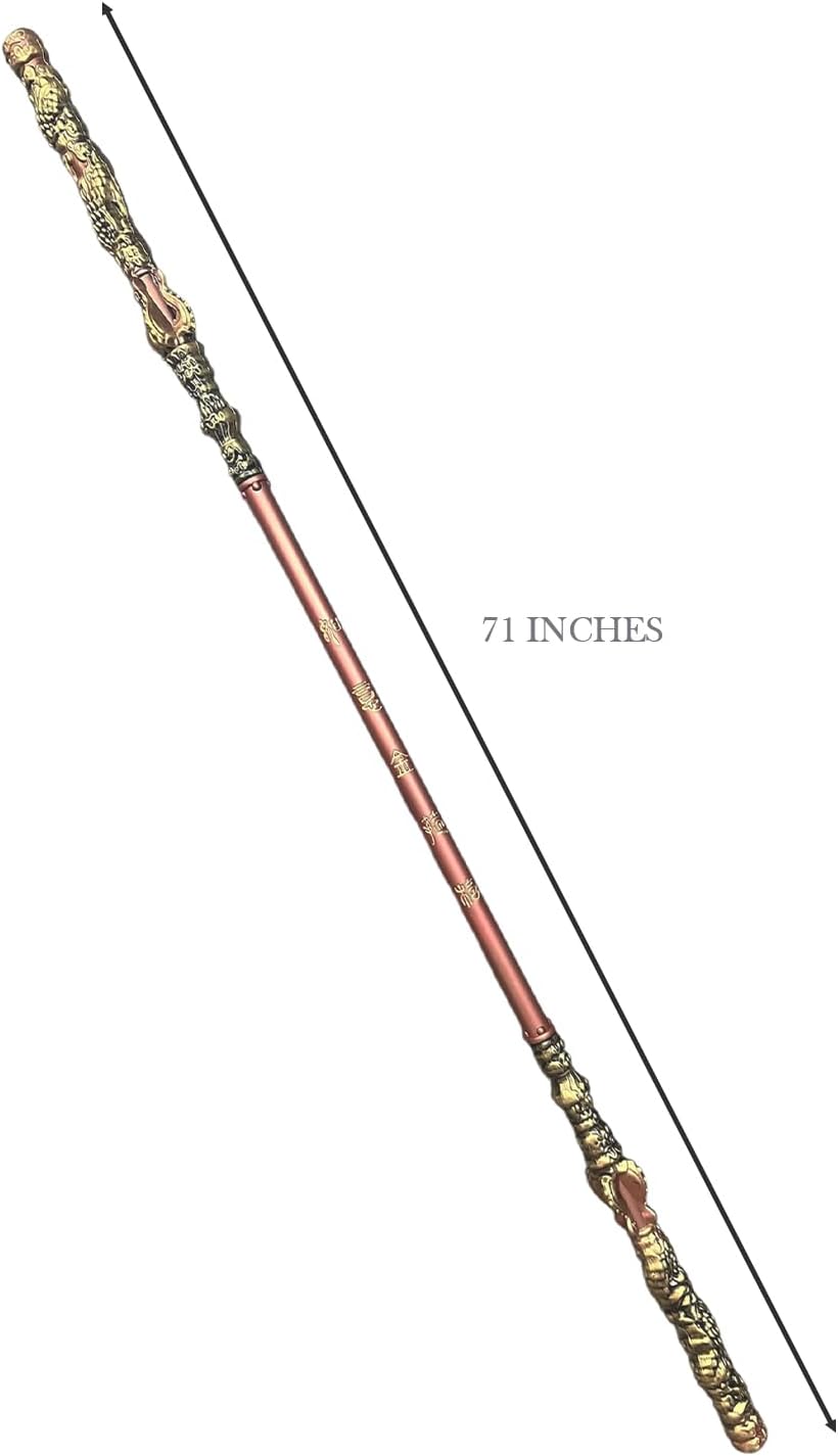 40’’ or 71’’ Black Staff, PU Foam Ruyi Jingu Bang, 1:1 Restoration of Reality, Myth Monkey King Stick Cudgels, Perfect for Halloween Prop, Collections Role Play Xmas Birthdays Gifts