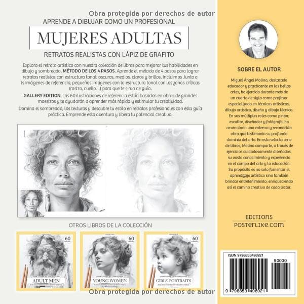 Miniatura 2 de Aprende a dibujar como un profesional. Mujeres Adultas. Retratos realistas con Lápiz de Grafito. La Belleza de la Madurez Reflejando la Vida Vivida