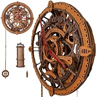 WOODEN.CITY Steampunk 3D Puzzle Clock – DIY Mechanical Wall Clock Kit for Adults – Unique 2