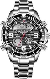 WatchAE - LIGEs Brand FoXboxs Digital Mens Watches Luxury Sport Quartz Wristwatch For Men All Steel Military Waterproof Clock+Box