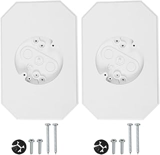 Vinyl Siding Mounting Blocks,Outdoor Light Siding Mount Block with Built-in Electrical Box Siding Mounting Plate for 1/2 inch Lap Double and 4 inch Siding (2, White, 1/2 inch Lap Siding)