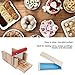 1000ml Soap Mould Set Cake Bread Cutter DIY Soap Making Kit with Oak Box, Stainless Steel Cutter and Silicone Mold, Easy to Use for Homemade Soap and Baking