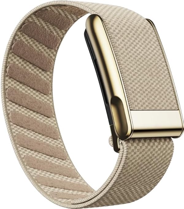 Bands Fit Whoop 5.0 and MG Compatible SuperKnit Luxe Replacement Wrist Band, NOT for 4.0, Luxurious | Precious Metal | Ultra-Soft | High Performance, Premium Quality, Comfortable, Breathable & Durable (Dune Beige and Gold, Whoop MG/ECG) by BandsFit - Used condition - US$27.66
