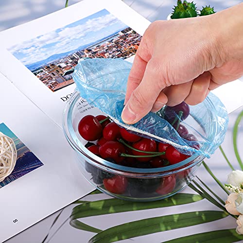 Aodaer 72 Pack Elastic Colorful Bowl Covers Reusable Elastic Food Bowl Storage Covers in 3 Sizes, Dish Plate Plastic Covers for Family Outdoor Picnic