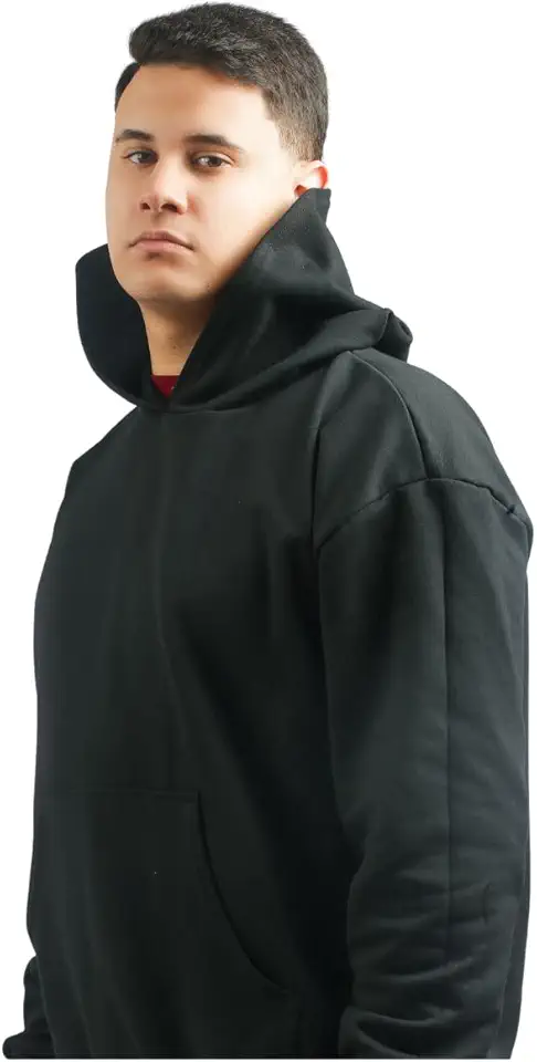 Blusa de Moletom Unissex com capuz e bolso canguru preta ou cinza | Confortável lisa flanelada modelo Inverno Outono |DEPARTAMENT STORE