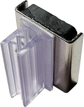 DGS Retail Magnetic Aisle Sign Gripper Holder for Store Signage, 7/8H, 25 Pack